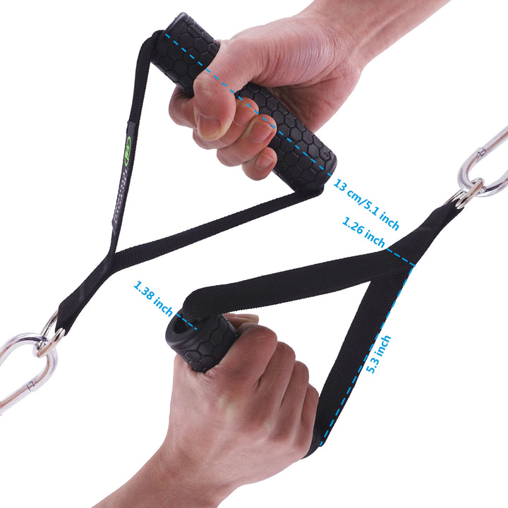 1 Pair Gym Bands Handles Anti-slip Grip Heavy Duty Cable Machine