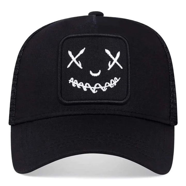 Men Women Smile Face Embroidery Baseball Caps Cotton Adjustable Snapback